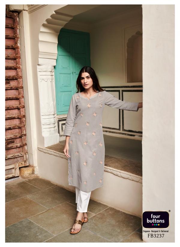 Four Buttons Colors 15 Casual Designer Kurti Collection